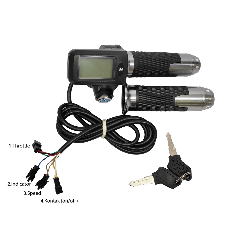 Throttle/Gas LCD 36/48/60/72v dengan Tombol Power dan LCD Panel