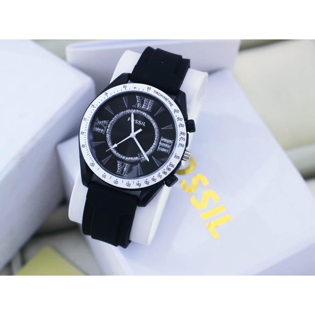 Jam Tangan Wanita Rubber | Jam tangan cewek elegan tahan air free bok