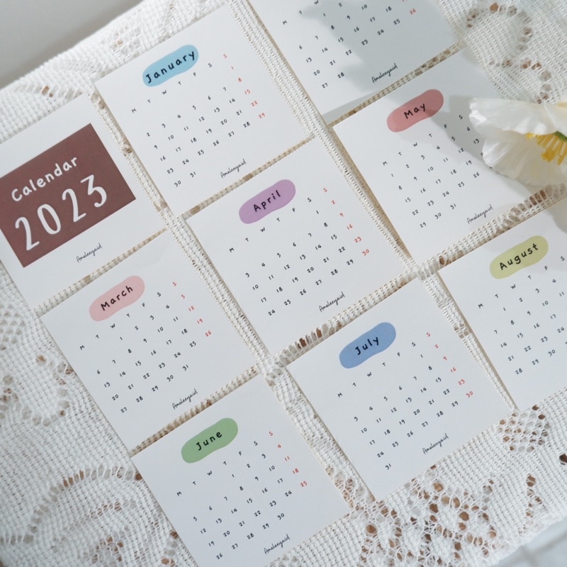 Jual Kalender Sticker Stiker Kalender Kalender Mini Kalender Kecil