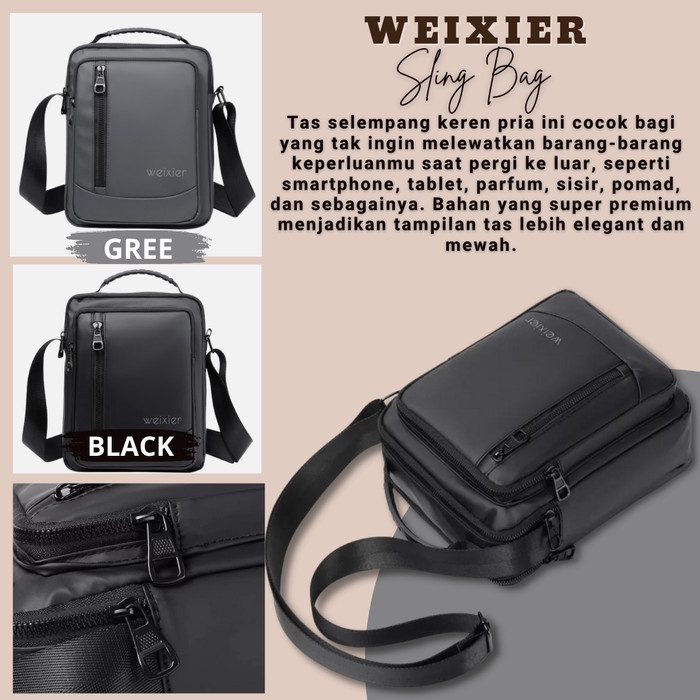 Sangat Bagus Tas Selempang Pria Dewasa Premium Tas Kerja Original 100% Weixier