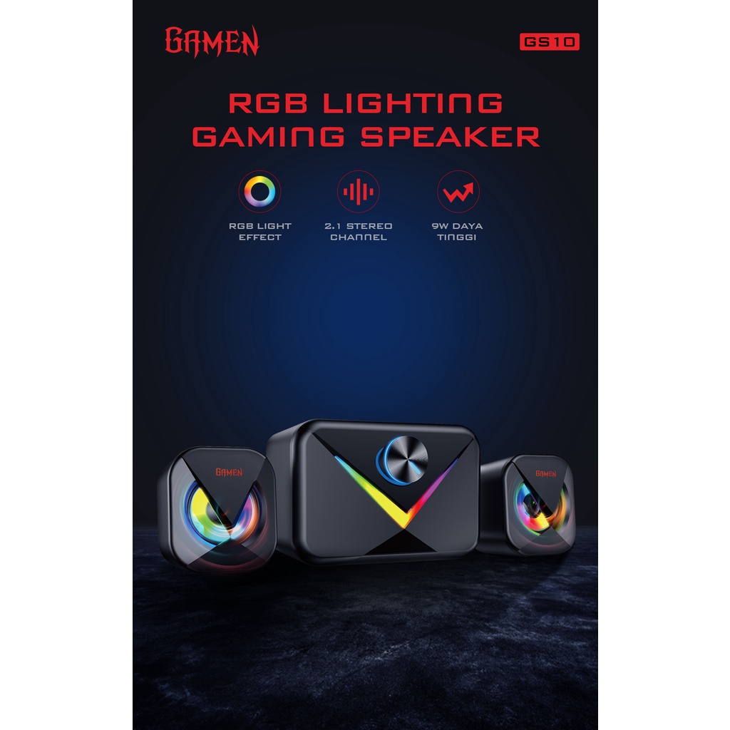 Speaker Gaming Gamen GS10 With RGB Light