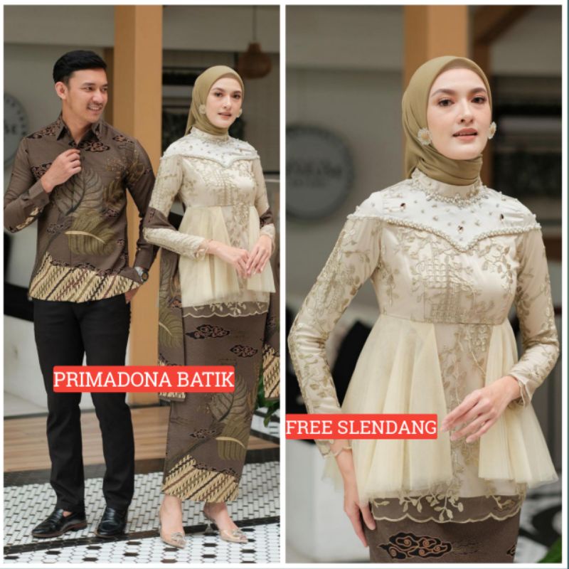 Couple Kebaya Modern Baju Wisuda Tunangan Lamaran Terbaru Baju Batik Brokat Couple  amera