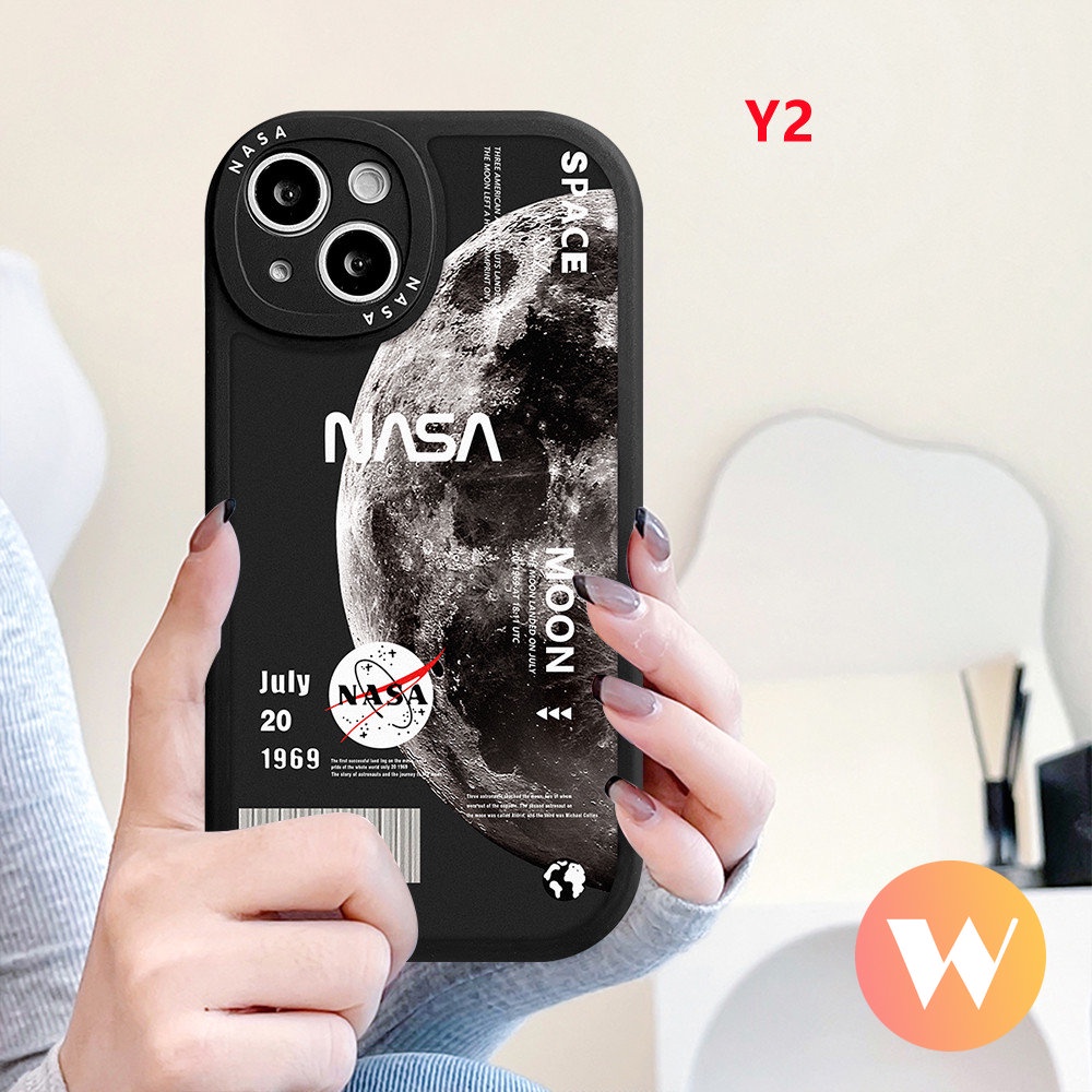 Case Untuk Realme C35 C31 C25Y C21 C21Y C11 C25s C20A C30 C15 C12 C25 C17 C2 C2 C3 C17 C20 GT Realme 8i 9i 5i 8 8Pro 5 6 7i 6i 5s 6s Trendy Brand NASA Lembut Tpu Astronot Belakang Sarung Full