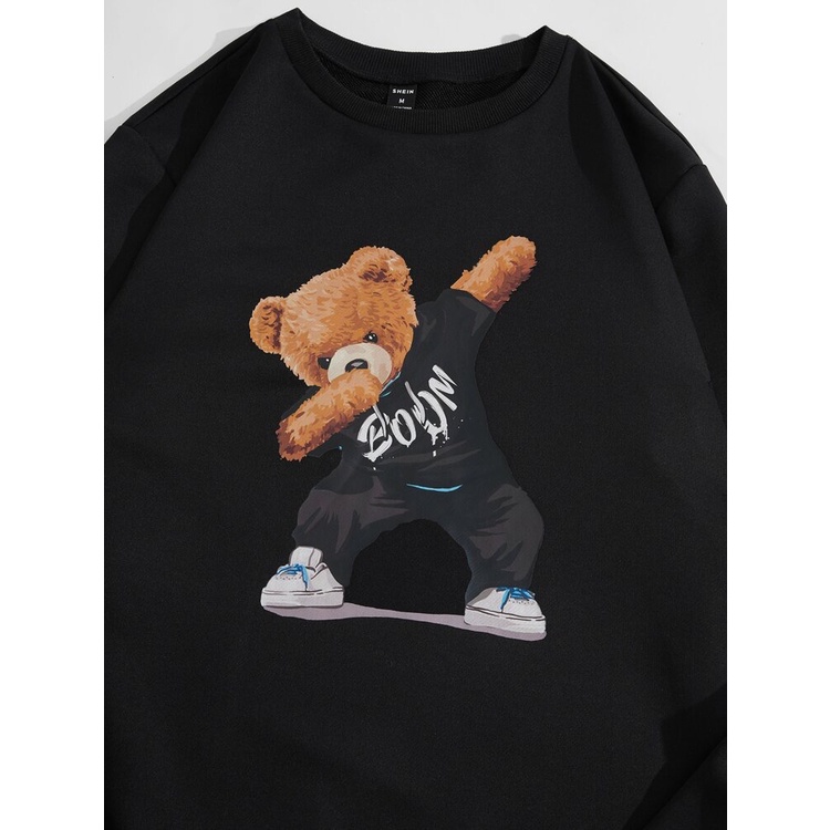 BOOM BEAR Sweatshirt Basic II Sweater Crewneck Print DTF II Sz M - XL Anak &amp; Dewasa ( Pria &amp; Wanita )