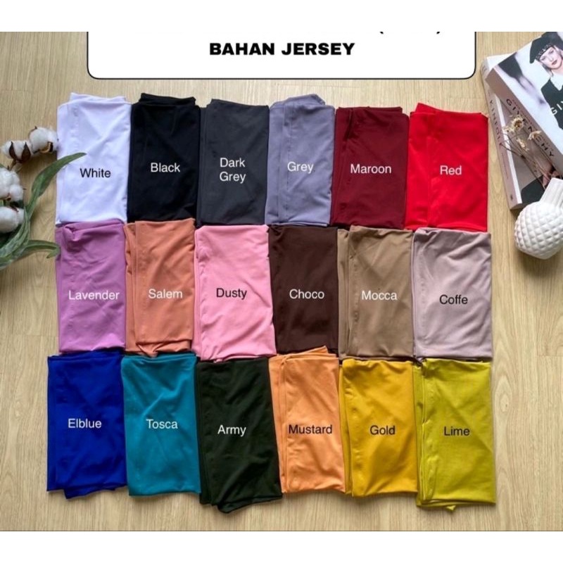 non pad Bergo BASIC non pat tanpa pet hijab olahraga jilbab sport menutup dada jersey super premium adem siria