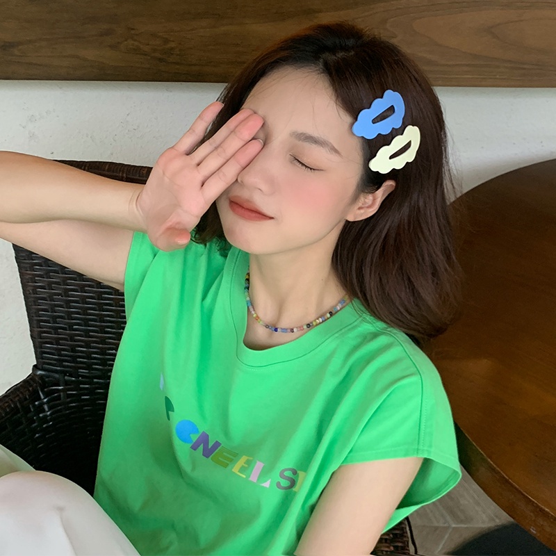 Populer BB Jepit Rambut Poni Lucu Sisi Jepit Rambut Warna Permen Manis Hair Clip Elegan Aksesoris Rambut Simple Wanita Perempuan Women Headwear Vintage Korean INS Style