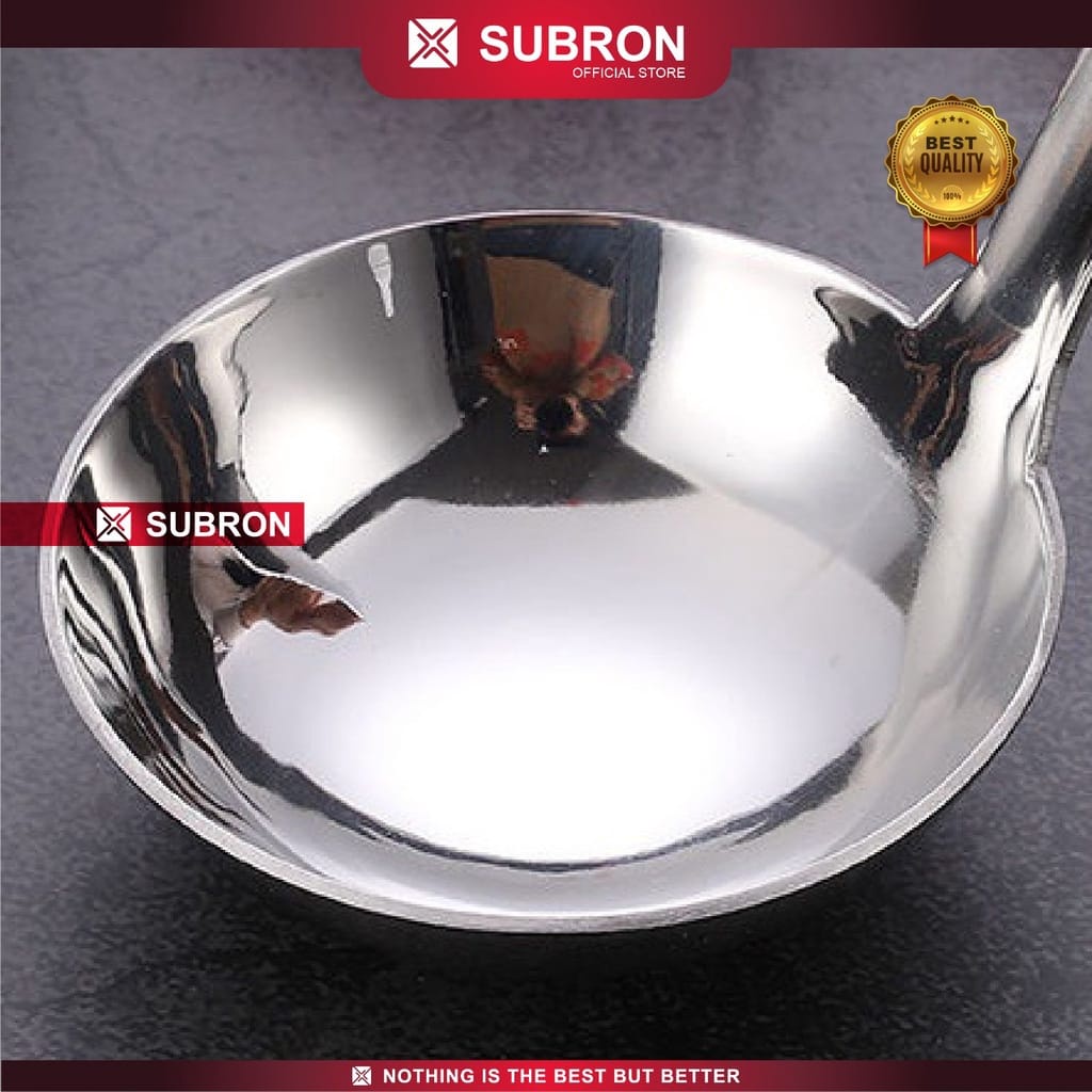 Sendok Sayur Sup dengan Kait Stainless Steel Centong Sayur - SUBRON