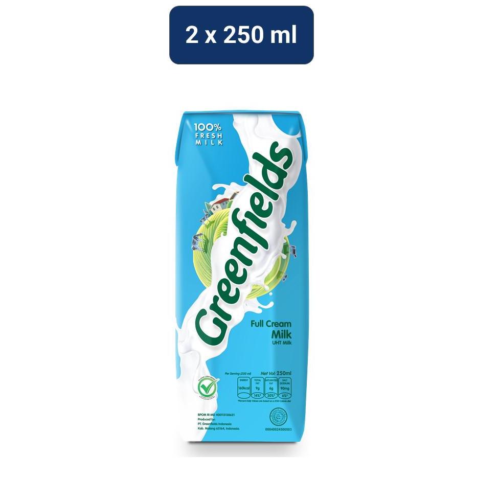 

ㆄ Greenfields Susu UHT Full Cream 2 x 250 mL め