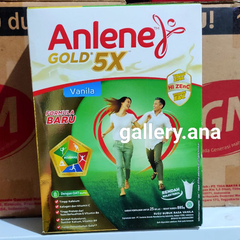 

Anlene Gold Plus 5x Vanila / Original / Cokelat / Coklat 885 gram 850 gram / Anlene Gold 5x / Susu Dewasa 885gram 850gram / Susu Lansia 900 gram 900g