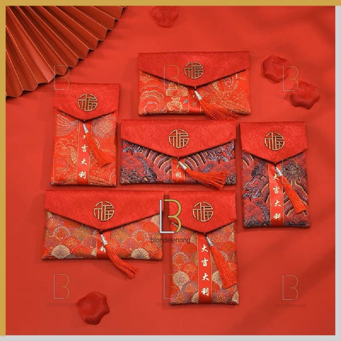 

_^_^_^] Amplop Dompet Angpao Angpau Imlek Shuangxi Sangjit Netral Kain Panjang