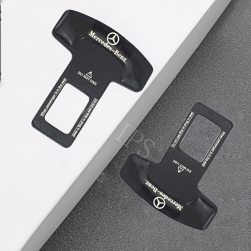 Mercedes-benz 1/2Pcs Gesper Sabuk Pengaman Mobil Klip Metal Hard Plug Alarm Stopper Menghilangkan Suara Untuk W212 W204 W220 W206 W124 W213 W207 W211 W205 W218 W2222