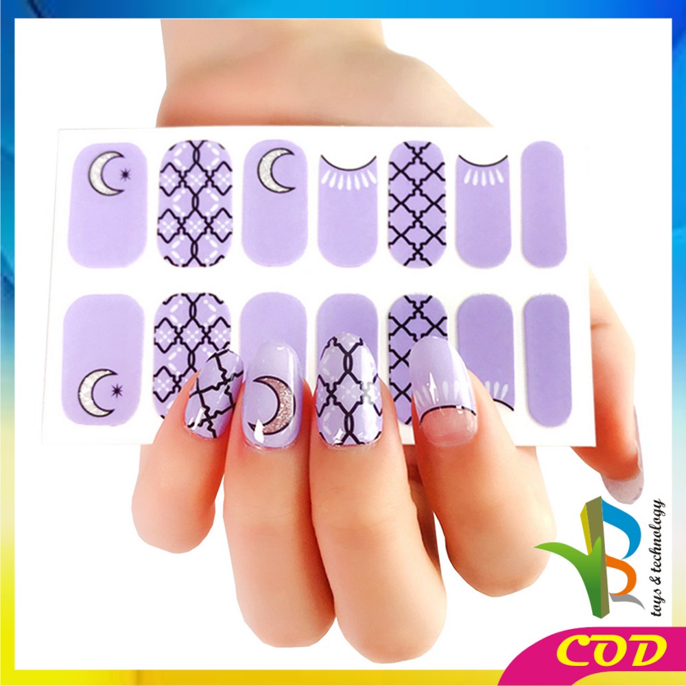 RB-K54 Stiker Kuku Wanita Nail Art Sticker / Sticker Kuku Fashion Wanita Murah Anti Air / Stiker Kuku Korea Murah