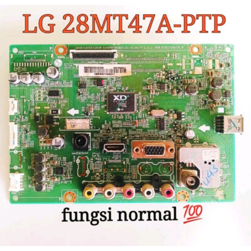 mb mobo mesin  mainboard tv led LG tipe 28mt47a-ptp 28mt47a 28mt47