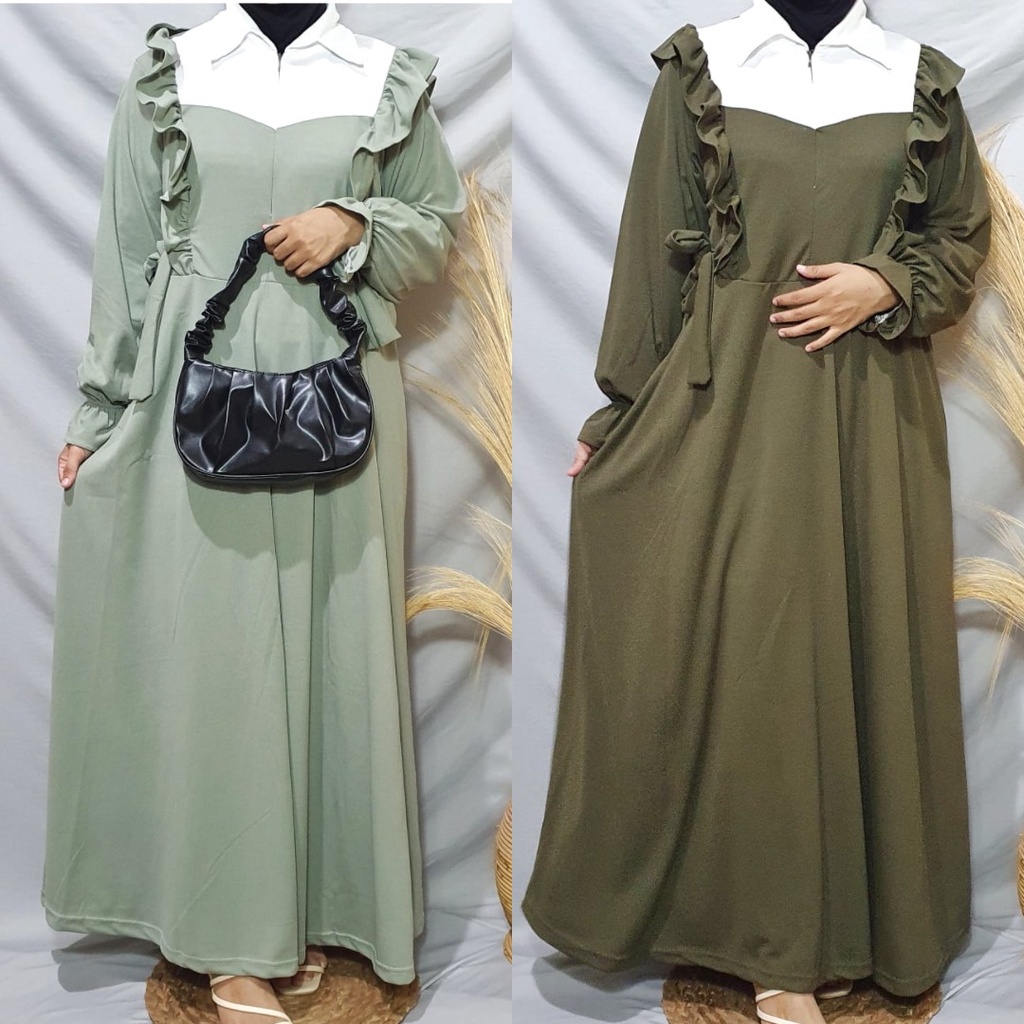 Dailythings Gamis JUMBO BUSUI Aira Overall Ukuran Fit L sampai XXL Ld 108cm Pb 135cm