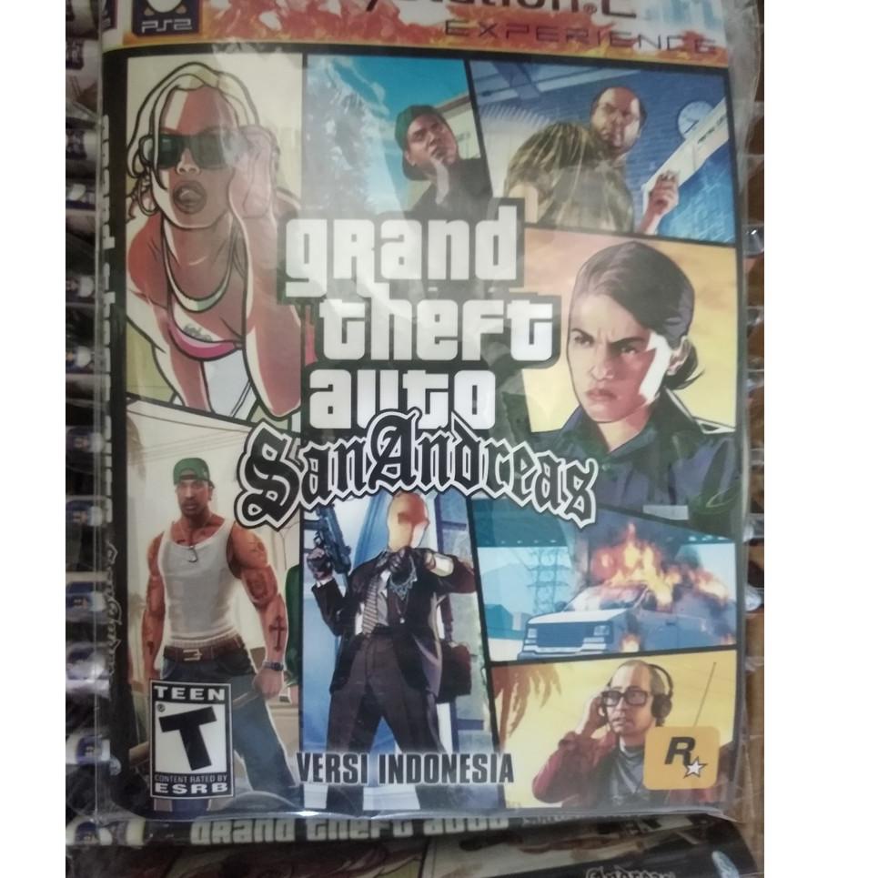 Dijamin Ori>/ Kaset Game PS 2 - Play Station 2 Grand Theft Auto (GTA): San Andreas