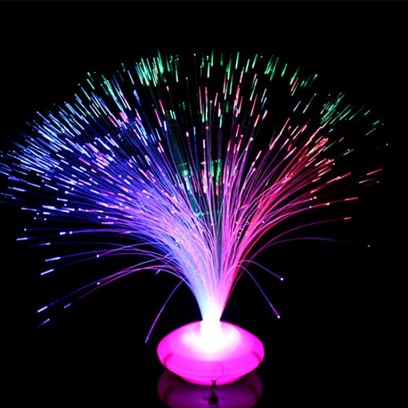 Lampu Malam LED Fiber Optik Berubah Warna Romantis Cantik Lampu Tidur/Lampu Malam Kecil Pesta Natal Dekorasi Rumah