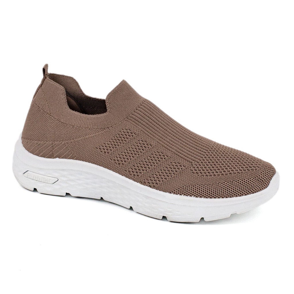 Sepatu Sneakers Slip On Pria Rajut Import Sport Shoes Casual Fashion Warna Warni TPR7101