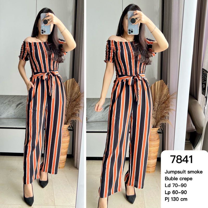 JUMPSUIT WANITA BUBLE CREPE 7840/7841_MV IMPORT
