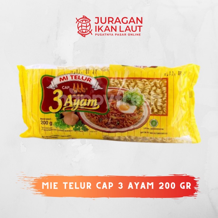 

Mie Telur Cap 3 Ayam - 200 Gram