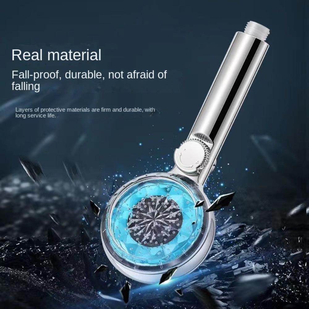 Populer Kepala Shower Genggam Berputar Baling-Baling Shower Kamar Mandi Filter Kontrol Suhu Air Water Flow Regulation Switch Type