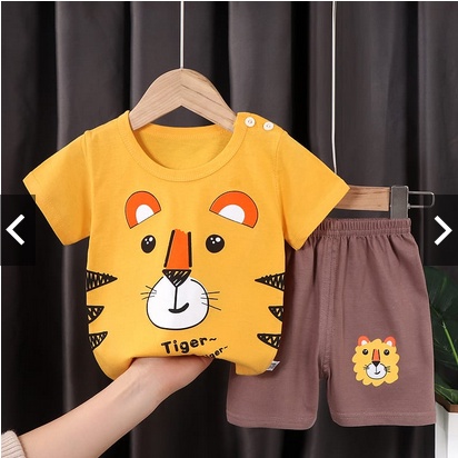 SETELAN BAJU ANAK UNISEX ANIMALSERIES2 / SET ANAK KARAKTER MIXMAX 1-5 THN