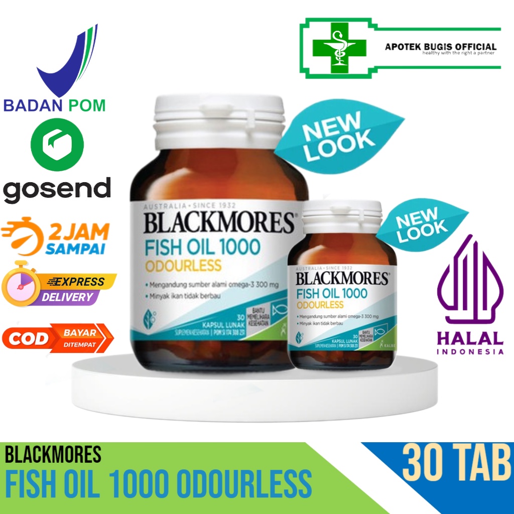 Blackmores Fish Oil 1000 Odourless 30 Kapsul