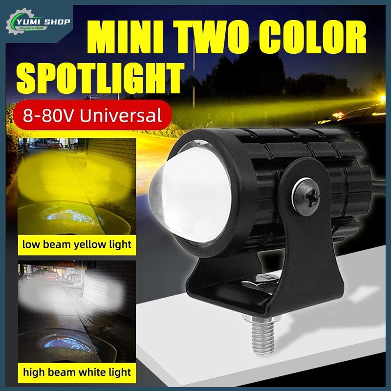 Lampu Tembak Laser Led Mini 2 Warna/Mini D2 Laser Gun/LAMPU SOROT LED LASER/Lampu Tembak Sorot Foglamp/12V 20W SUPER TERANG GRADE A/LAMPU TEMBAK D2 MINI LASER LED/Mobil Motor Sorot Lasergun/Lampu Tembak Sorot Laser Gun/D2 HI LOW CAHAYA KUNING PUTIH