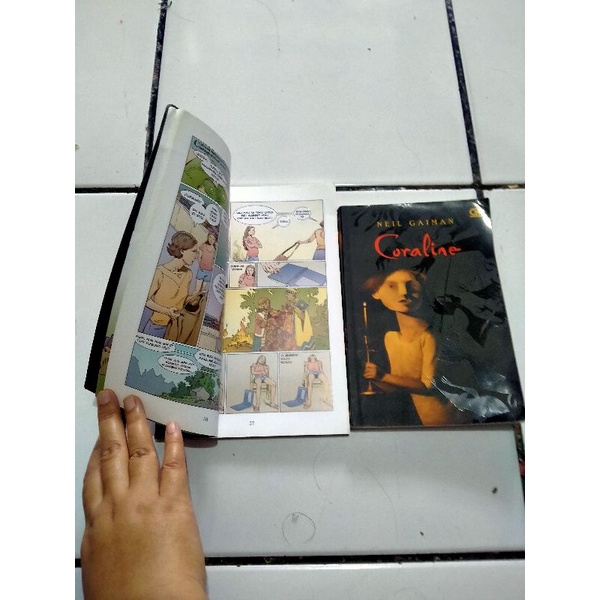paket novel coraline Neil Gaiman / set paket novel komik coraline