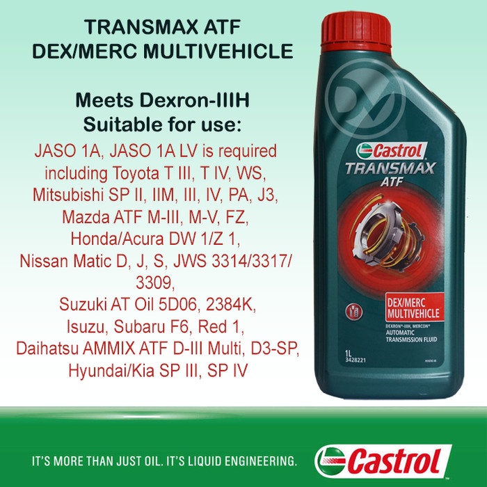 Castrol ATF Transmax DEX/MERC Multivehicle 1L / Oli ATF