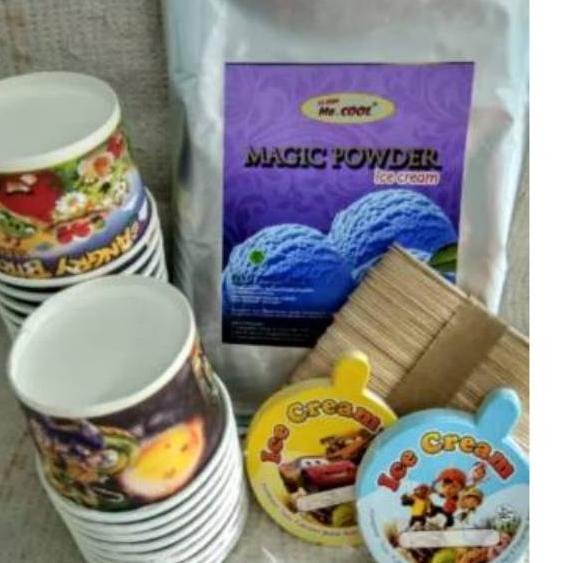 

PAKET ES KRIM 250 GRAM CUP PAPER/BUBUK ES KRIM/ICE CREAM/ES KRIM MR.COOL