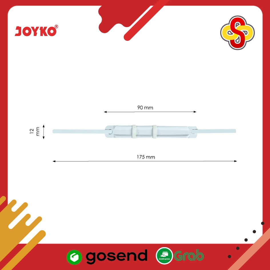 Paper Fastener / Acco / Pengikat Kertas Joyko PF-50W Isi 50 pcs - Putih