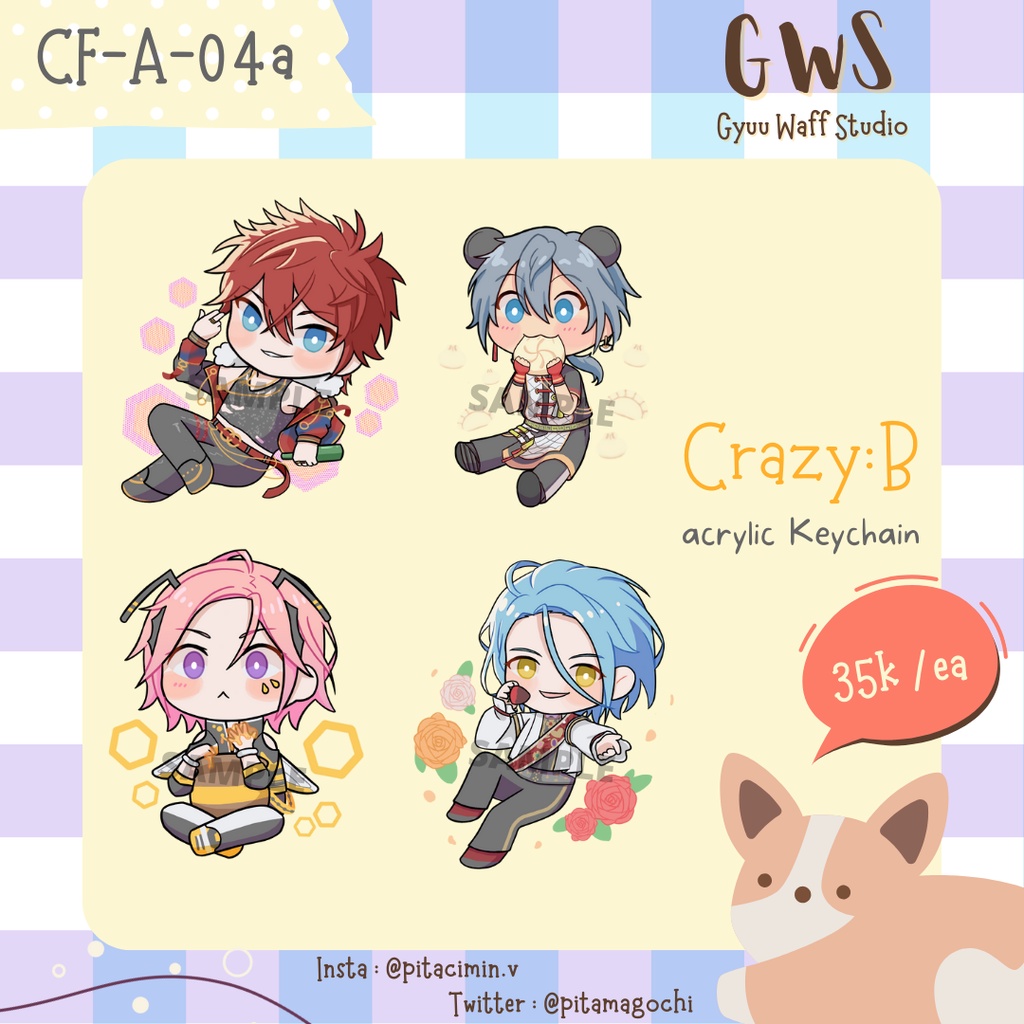Ensemble Stars Crazy:B acrylic keychain