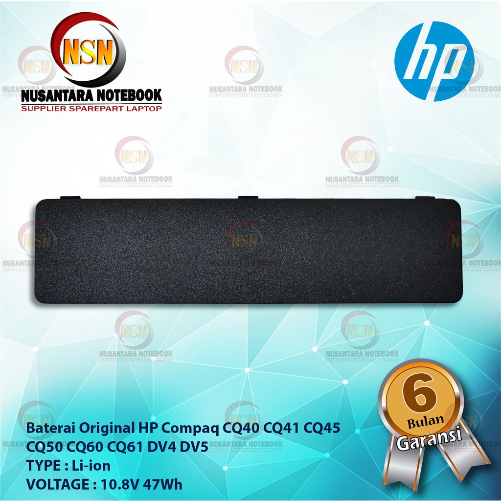 Baterai HP Compaq Original CQ40 CQ41 CQ45 CQ50 CQ60 CQ61 DV4 DV5 10.8V 47Wh