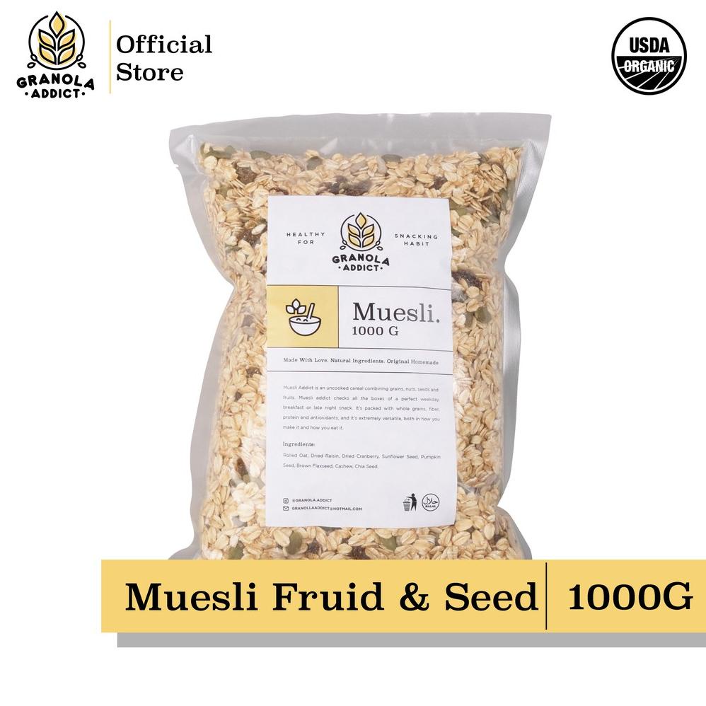 

[BAYAR DITEMPAT] Granola Addict - Muesli Fruit & Seed 1KG