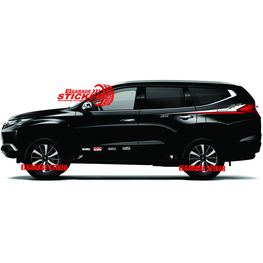 Stiker mobil mitsubishi pajero sport cuting stiker strip mobil pajero stiker 4x4 pajero
