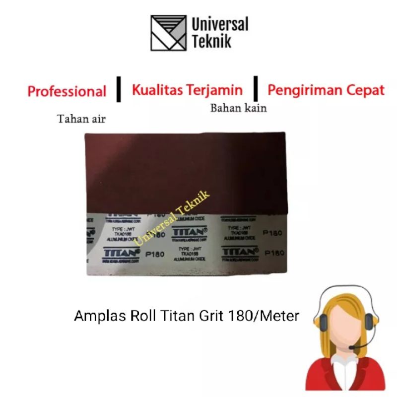 Amplas Roll Titan Amplas Rol Grit 180/Meter