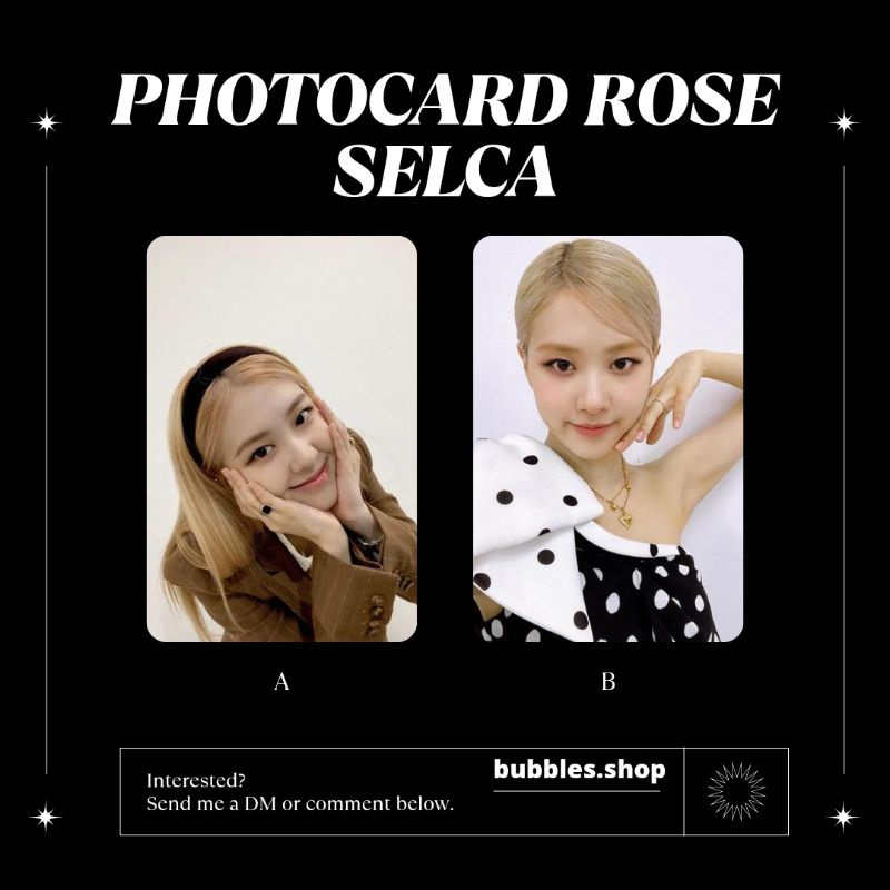 PHOTOCARD UNOFFICIAL ROSE BLACKPINK SELCA