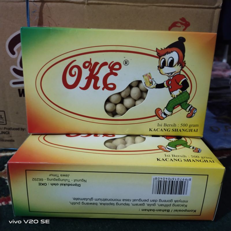 

Kacang Shanghai Oke kemasan box 500gr jajanan khas Tulungagung