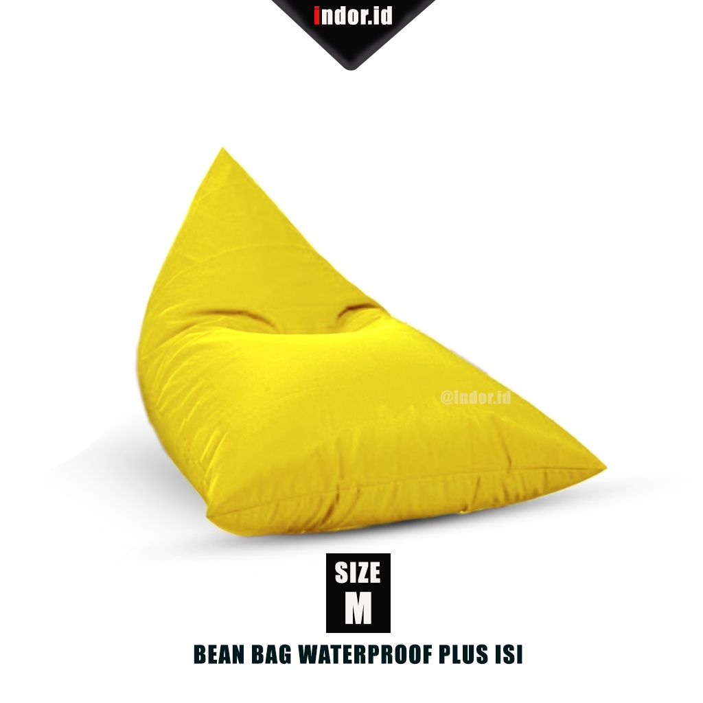 indor.id BEAN BAG Sofa Triangle WATERPROOF Plus isi Size M Standart - Bean Bag Murah - Bean Bag Sofa dewasa