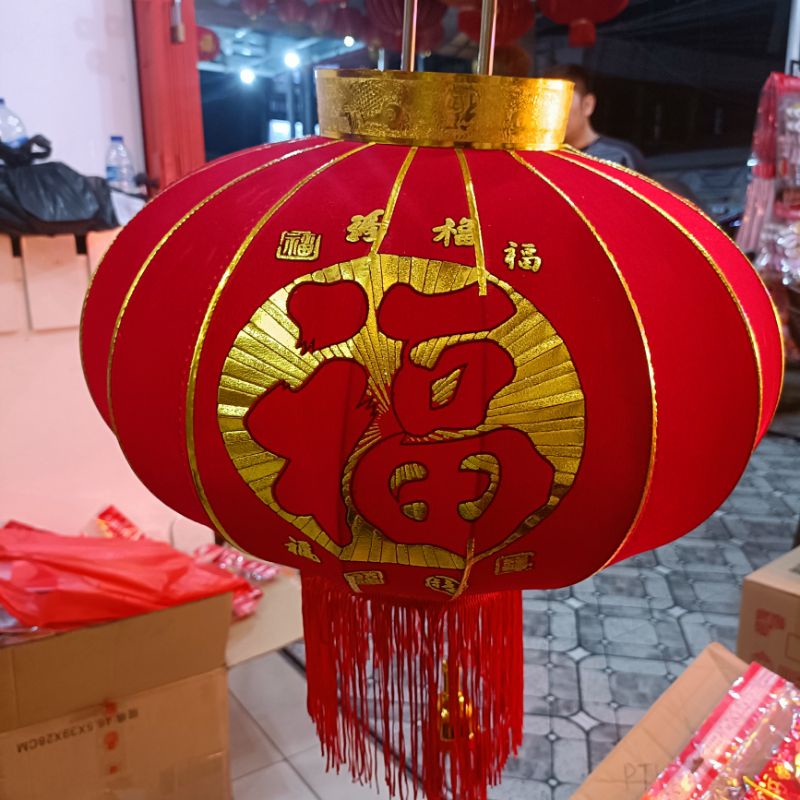 Lampion Imlek Bludru Jumbo / LAMPION JUMBO / LAMPION CHINA