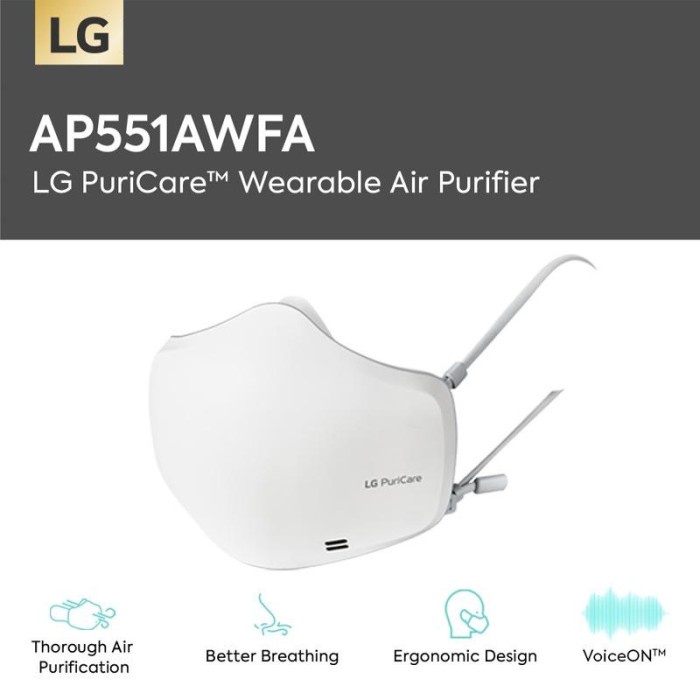 Lg Puricare Mask Wearable Air Purifier 2Nd Gen - Ap551Awfa Masker #Original