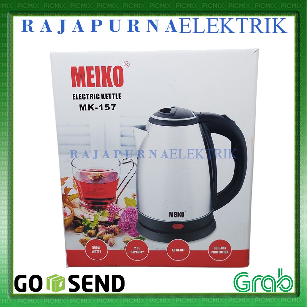 Kettle Listrik / electric Teko Pemanas Air 2 liter Stainless MEIKO