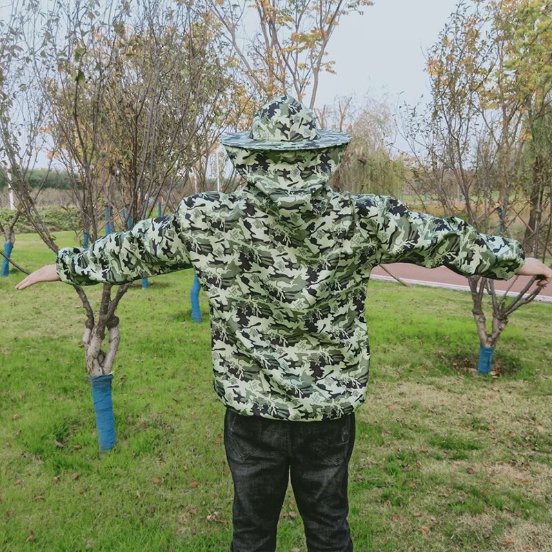 Jaket Lebah Baju Anti Sengatan Warna Loreng Peralatan Pengaman Sengat Nyamuk Hama Serangga Muka Jaring Cerana Melifera Klanceng Trigona Kelulut Kele Kele Kelo Kelo APD Pelindung Diri Model Terusan Dan Atasan Dengan Topi Jaring aman beekeeping Beekeeper