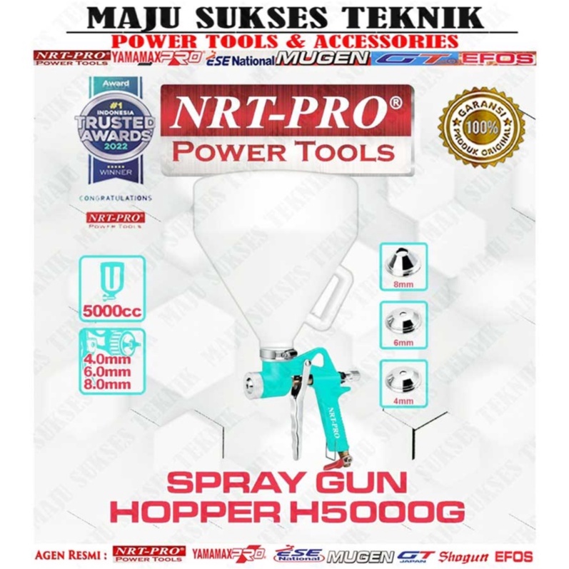 NRT PRO H5000G Spray Gun Hopper Gun Cat Semen Tembok Air Cement Texture / Cat Texture H5000