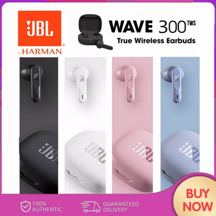 Headset Bluetooth JBL wave 300 Earphone Wireless Pure Bass Super Bass Live V 5.2