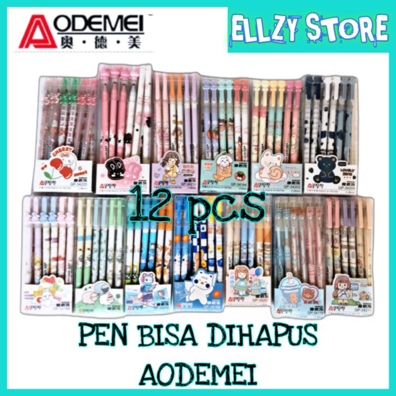 

Erasable Pen Aodemei (12 Pcs) / Pen Bisa Dihapus Odemei