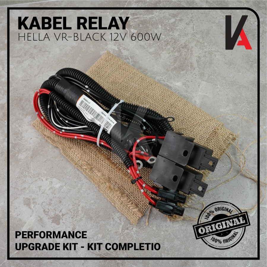 KABEL RELAY SET LAMPU HELLA VR-BLACK 2 RELAY UNTUK LAMPU HEADLAMP H4 MOBIL HIGT QUALITY