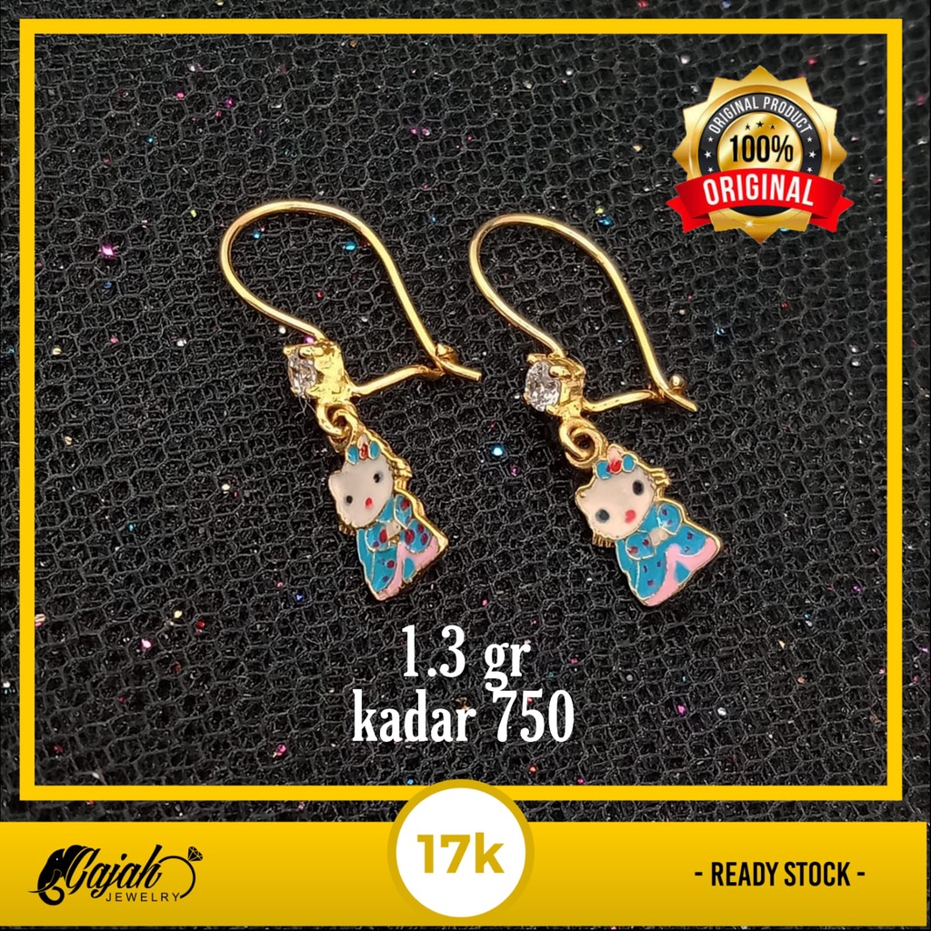 Anting Emas 17K - 1.3 gr Kadar 750 - 864