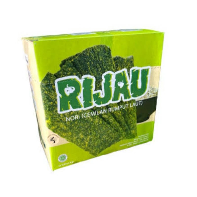 

Rijau Nori Rumput Laut Rasa Ayam Bawang/1 Box Isi 12 pcs @3g - Ayam Bawang