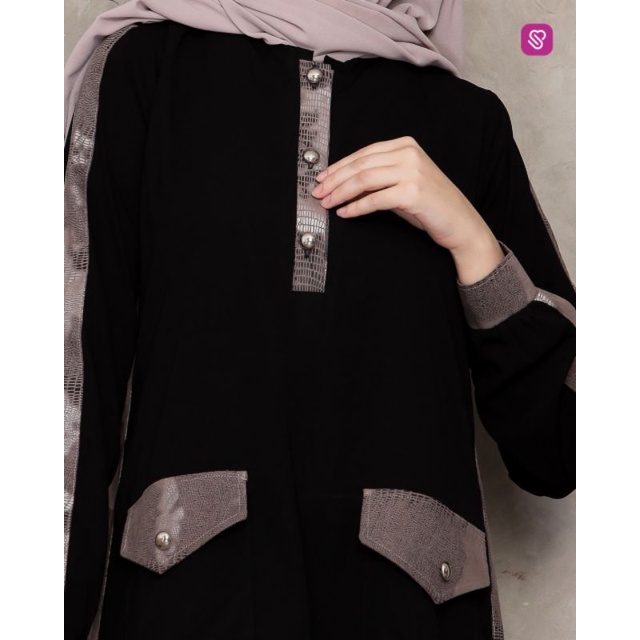 Gamis jetblack UMBS02 ukhti munira